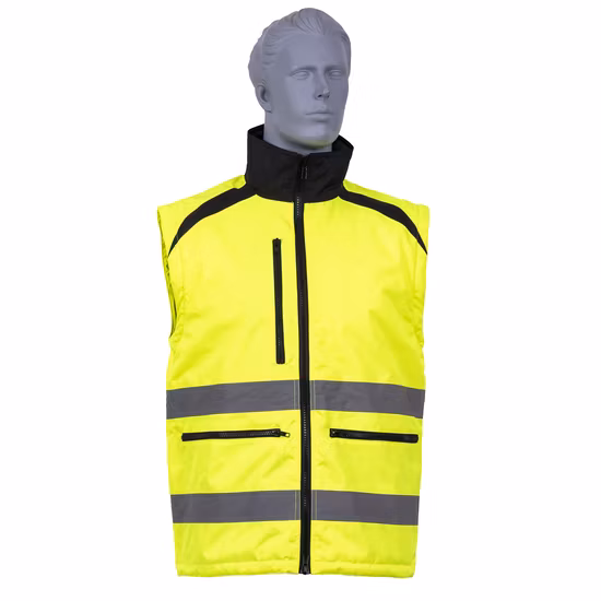 Hi Viz Reflective Jackets High Visibility Waterproof Roadway Safety Clothing 2 in 1 Removable Sleeves Work Wear Jacket