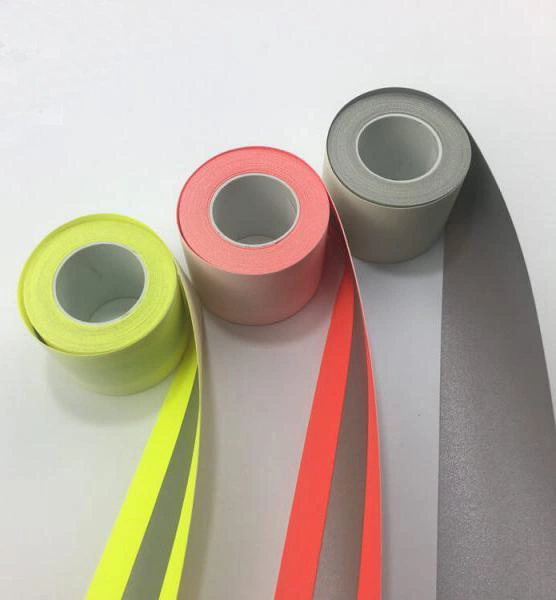 Fluorescent Yellow Flame Retardant Grade Cotton Reflective Warning Tape