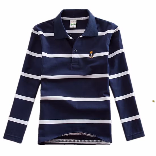 Polo de piqué de manga larga para niño