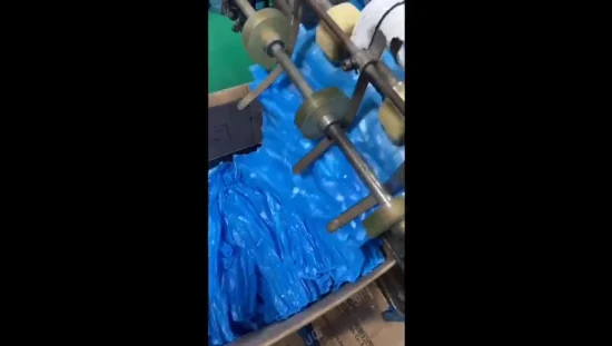 Funda desechable hecha a máquina con mangas de PE con elástico en puños y codos