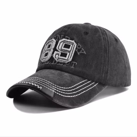 Gorras deportivas personalizadas al aire libre ocasionales ajustables de las mujeres de los hombres de la gorra de béisbol del vintage del sombrero del papá del remiendo