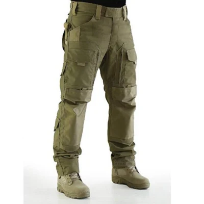 Pantalones cargo para hombre verdes con bolsillos cargo de tela de algodón a precio mayorista