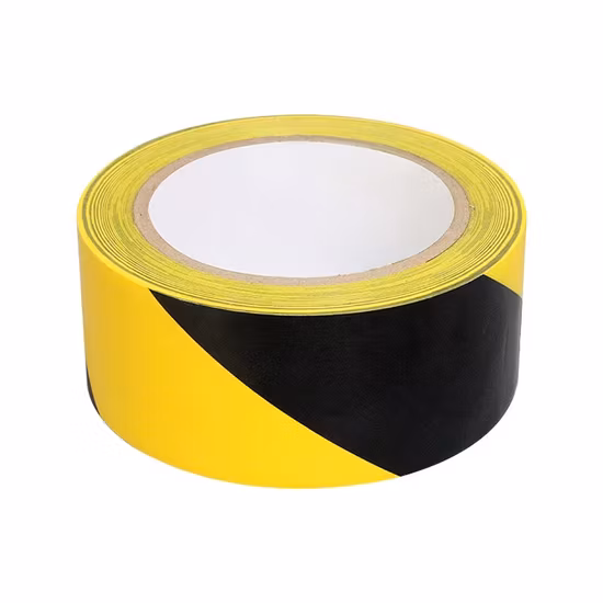 Yourijiu Fábricas de advertencia de PVC que utilizan advertencia de seguridad Etiqueta de vinilo de identificación de piso Color 2 pulgadas x 54 pies Cinta de precaución para marcar rayas negras y amarillas