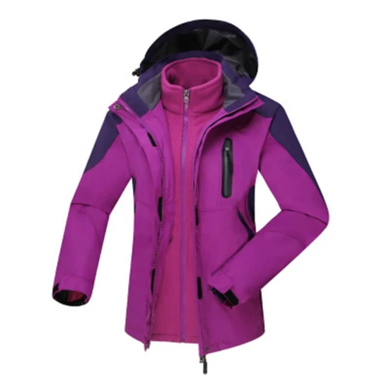 OEM personalizado al aire libre 2 en 1 chaqueta damas Softshell de invierno senderismo pesca rompevientos chaqueta impermeable de mujer